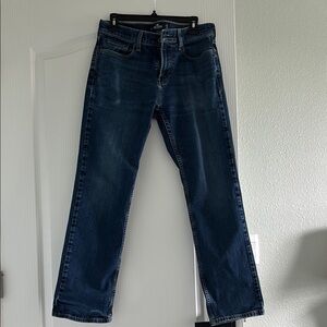Hollister Dark Blue Straight Leg Jeans